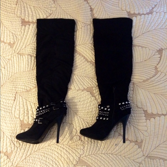 SOLD Over the knee studded boots - Picture 2 of 2