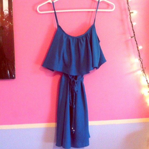 TRADED 🎀 Caribbean blue mini dress 🎀