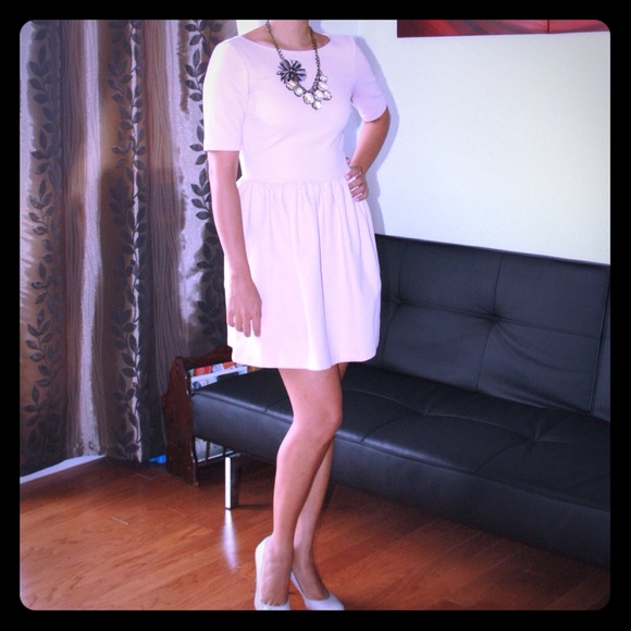SOLD Zara pink V-back dress
