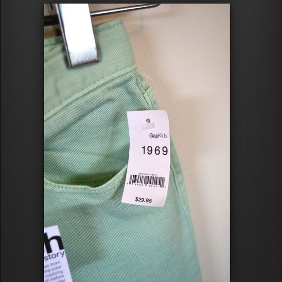 GAP girls mint colored skinny jeans (size: 14) - Picture 4 of 4