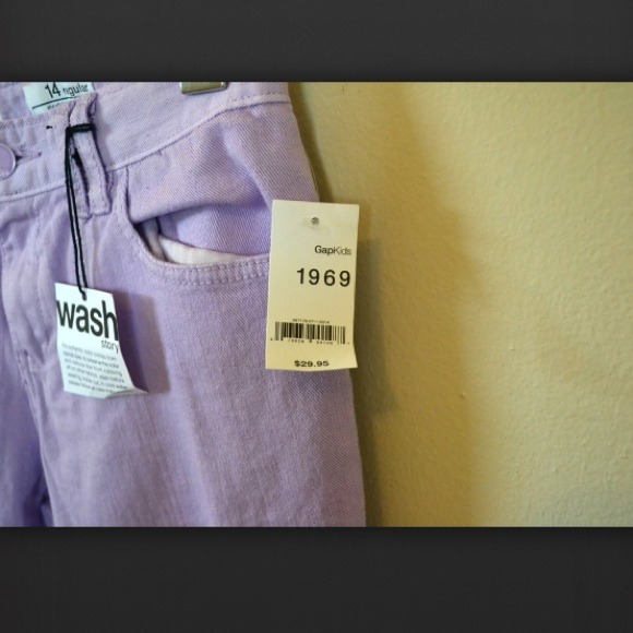 SOLD! GAP Girls Lavender colored skinny jeans - Picture 4 of 4