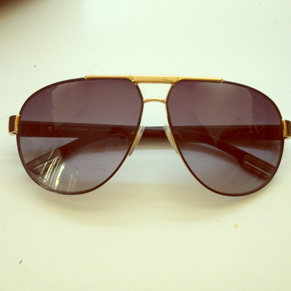 Dolce & Gabbana black aviator sunglasses