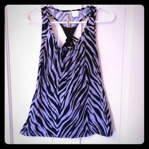 Zebra print racerback shirt