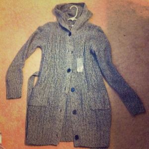 Black and white long sweater