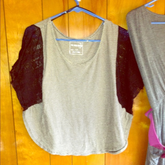 Black an grey stripped shirt