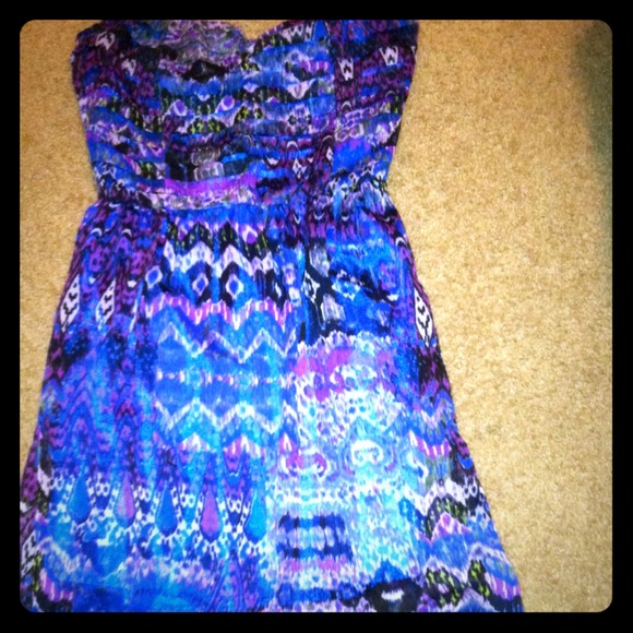 Strapless high low dress