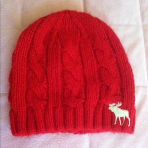 Abercrombie Red Beanie