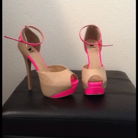 Tan Fushia High Heels