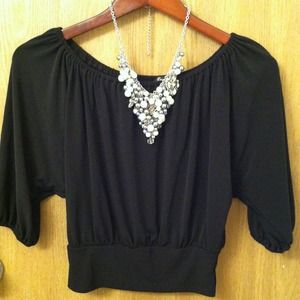 Black Express Crop Top