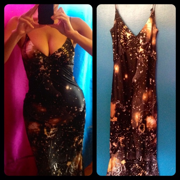 Black Silk Dress "Siren Cut" By Roberto Cavalli.