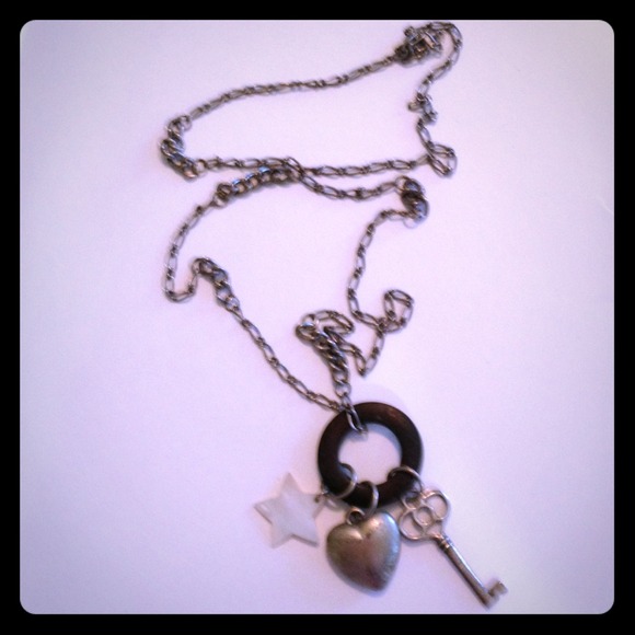 Star,heart, key necklace