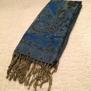 Blue and Gold Scarf NWT