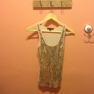 Gold express sequin top