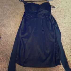 Silk black cocktail dress
