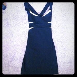 Cotton black and white dress