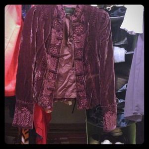 BCBGMAXAZRIA plum military style jacket