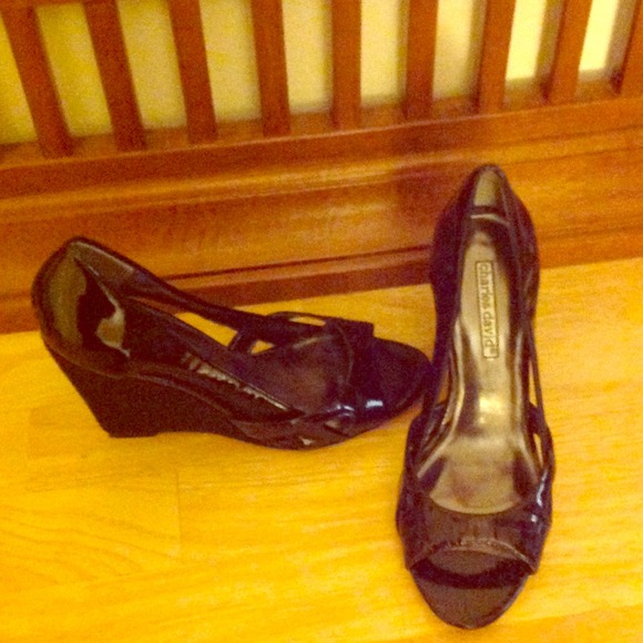 Charles David patent leather wedges