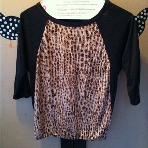 Ann Taylor Loft Dress Top Size Small Leopard Print