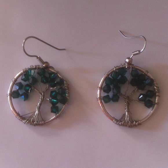Green earrings