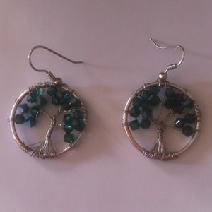 Green earrings