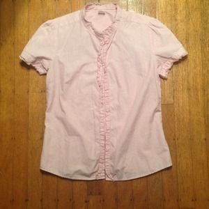 Jcrew pink mini striped blouse