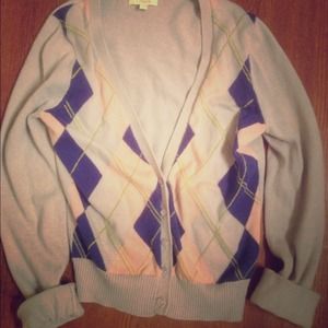 Argyle cardigan from Fossil