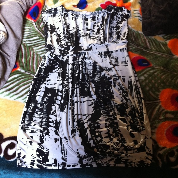 White black dress