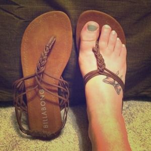 Woven in time sandals