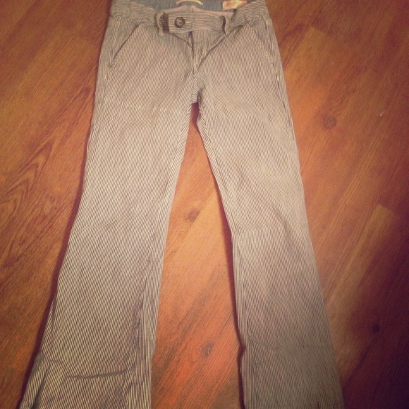 Navy and white striped pants from GAP