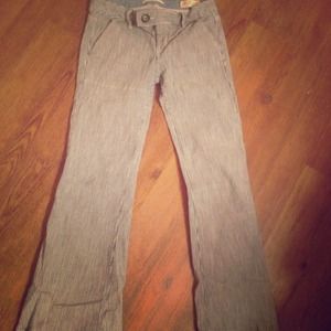 Navy and white striped pants from GAP