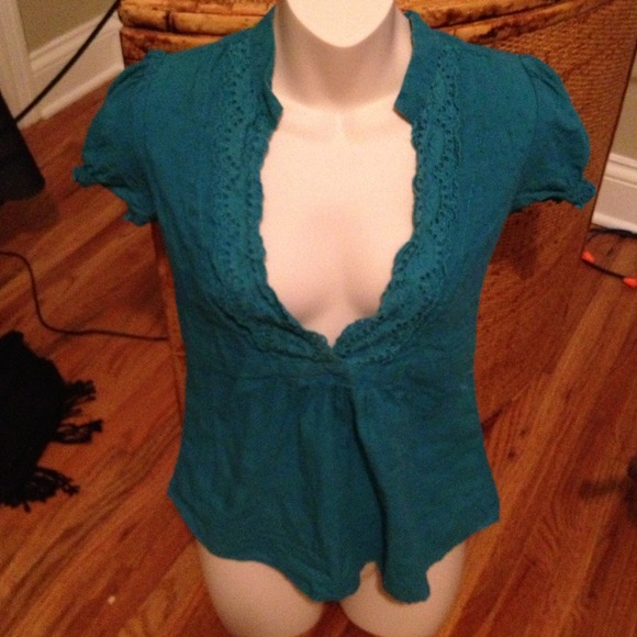 Love on a hanger teal top