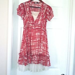 Ruffled bottom dress! 2 layers!