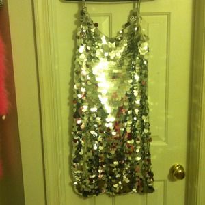 Silver sequence party dress