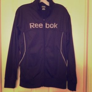 Reebok sweatshirt black & gray zip up