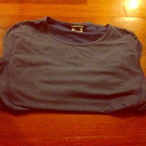 Plain comfy lands end blue shirt