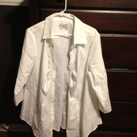White button up blouse