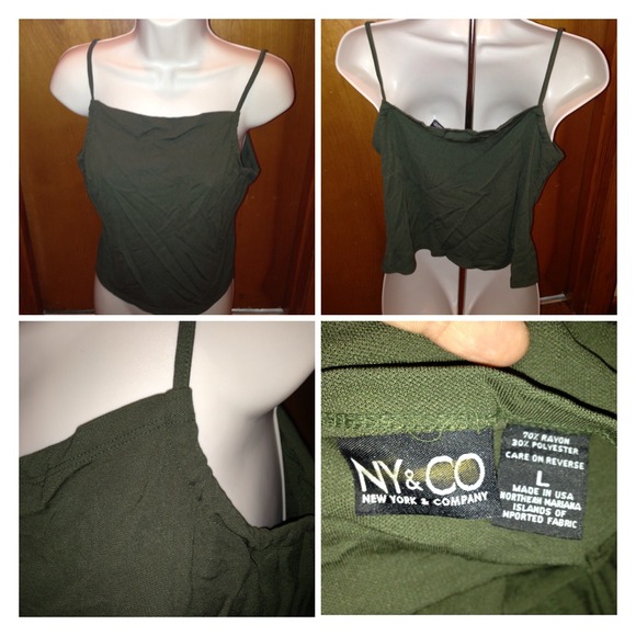 Army green NY&CO tank, sz Lg