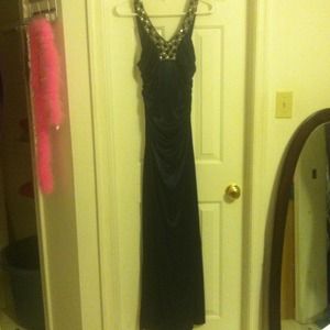 Navy blue prom dress