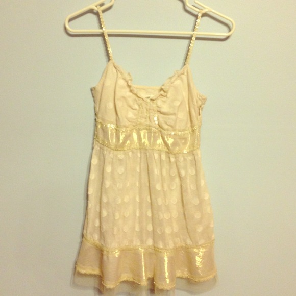Free People cream sequin top