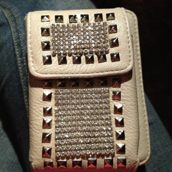 Rhinestone cigarette case wallet