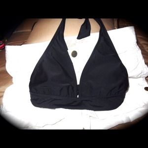 Black halter bikini top