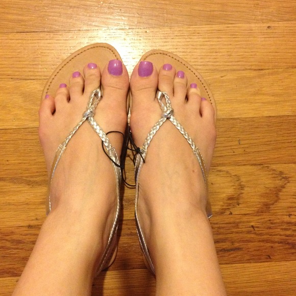 Silver sandals
