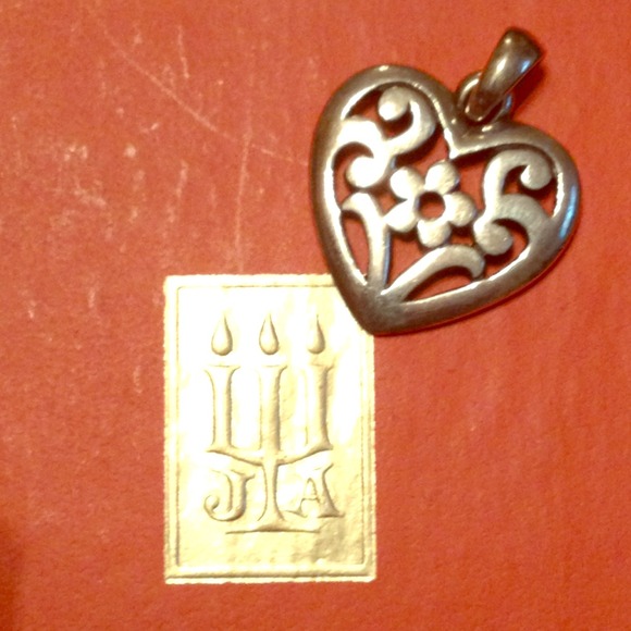 James Avery Heart and Flower retired pendant/charm