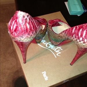 Christian Louboutin Lady Peep Pythons