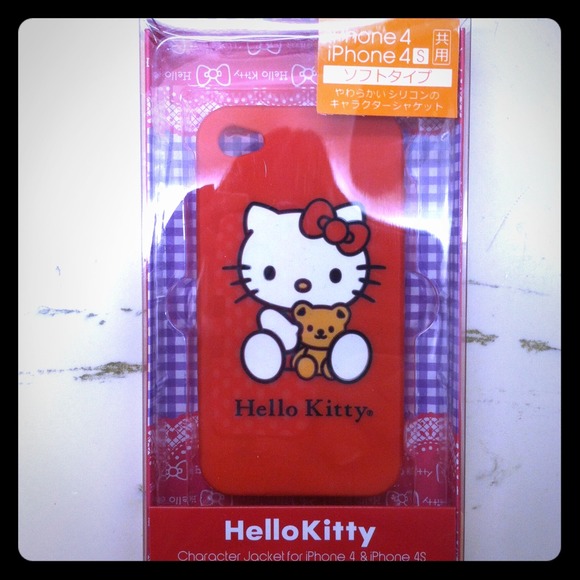 Soft Gel hello Kitty iPhone 4/4S cover red