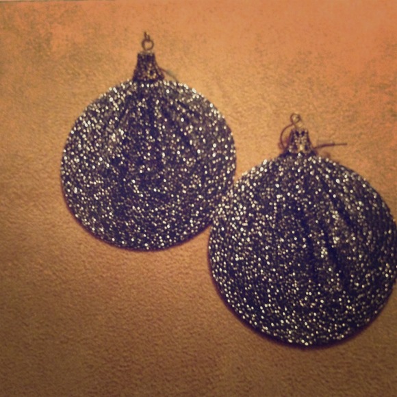 Sparkly disco style earrings