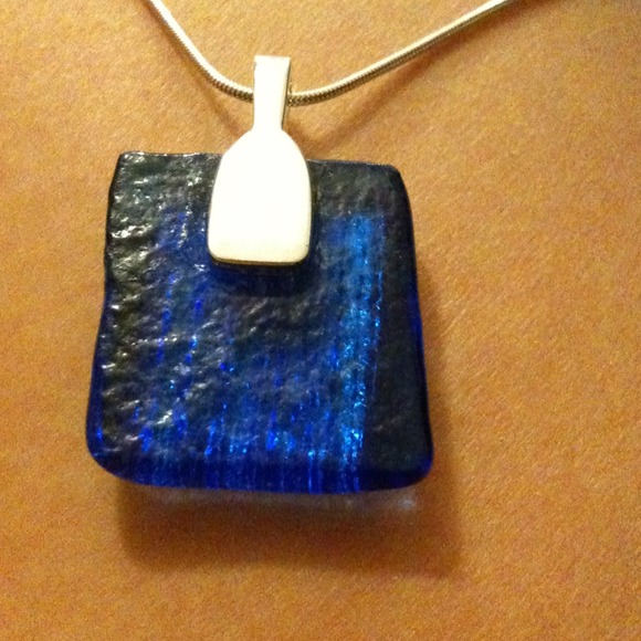 Hand Made Fused Glass Pendant - Picture 2 of 4