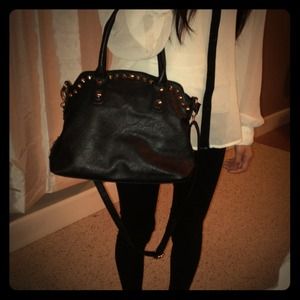 Black studded purse