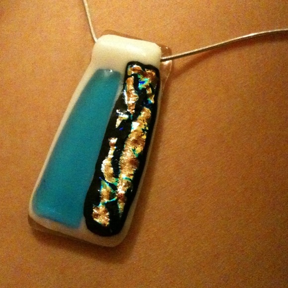 Fused Glass Pendent - Picture 2 of 4