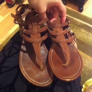 Brown suede sandals